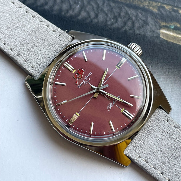 マーカサイトブレスウォッチＭＫ０７ヴィンテージ925　ルビーアイパンサー Merkur Vintage Chinese Style 70S CLASSIC CROSS LINE DIAL Men Watch