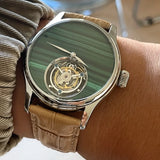 Merkur 100% Tourbillon Watch Natural Stone Dial