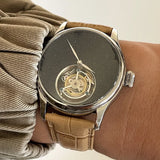 Merkur 100% Tourbillon Watch Natural Stone Dial