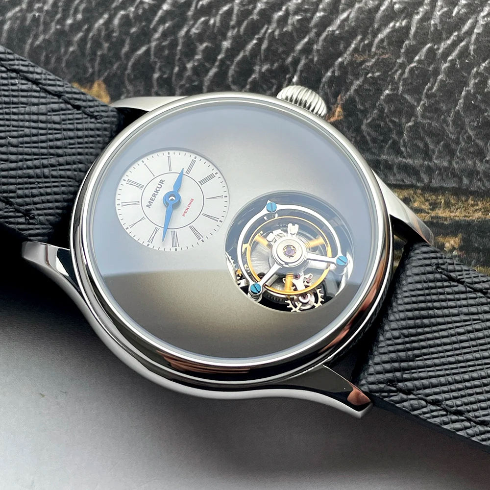 Merkur 100% Tourbillon Watch Fritillaria Dial
