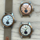 Merkur Salmon Dial Watch Bronze