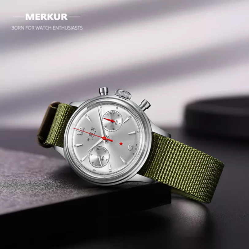 Merkur Red Star Chronograph Ivory