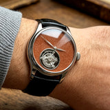 Merkur 100% Tourbillon Watch Natural Stone Dial