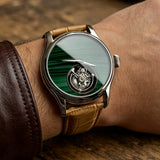Merkur 100% Tourbillon Watch Natural Stone Dial