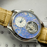 Merkur 100% Tourbillon Watch Natural Stone Dial