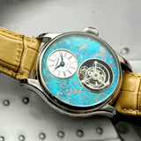 Merkur 100% Tourbillon Watch Natural Stone Dial