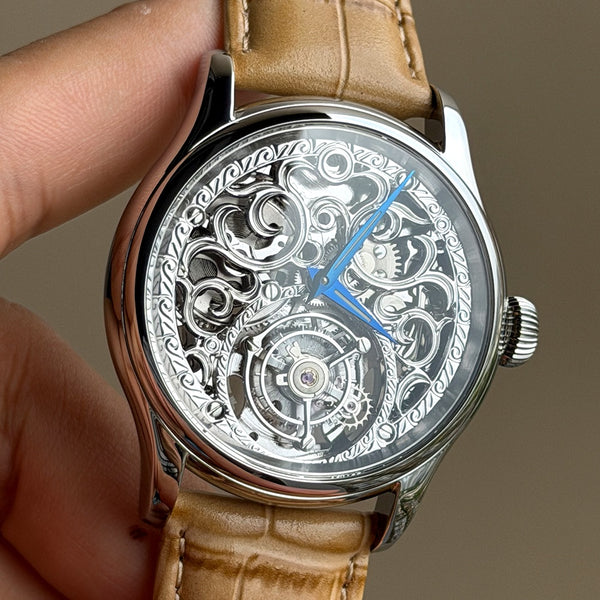 Merkur 100% Skeleton Tourbillon Watch