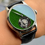 Merkur 100% Tourbillon Watch Natural Stone Dial