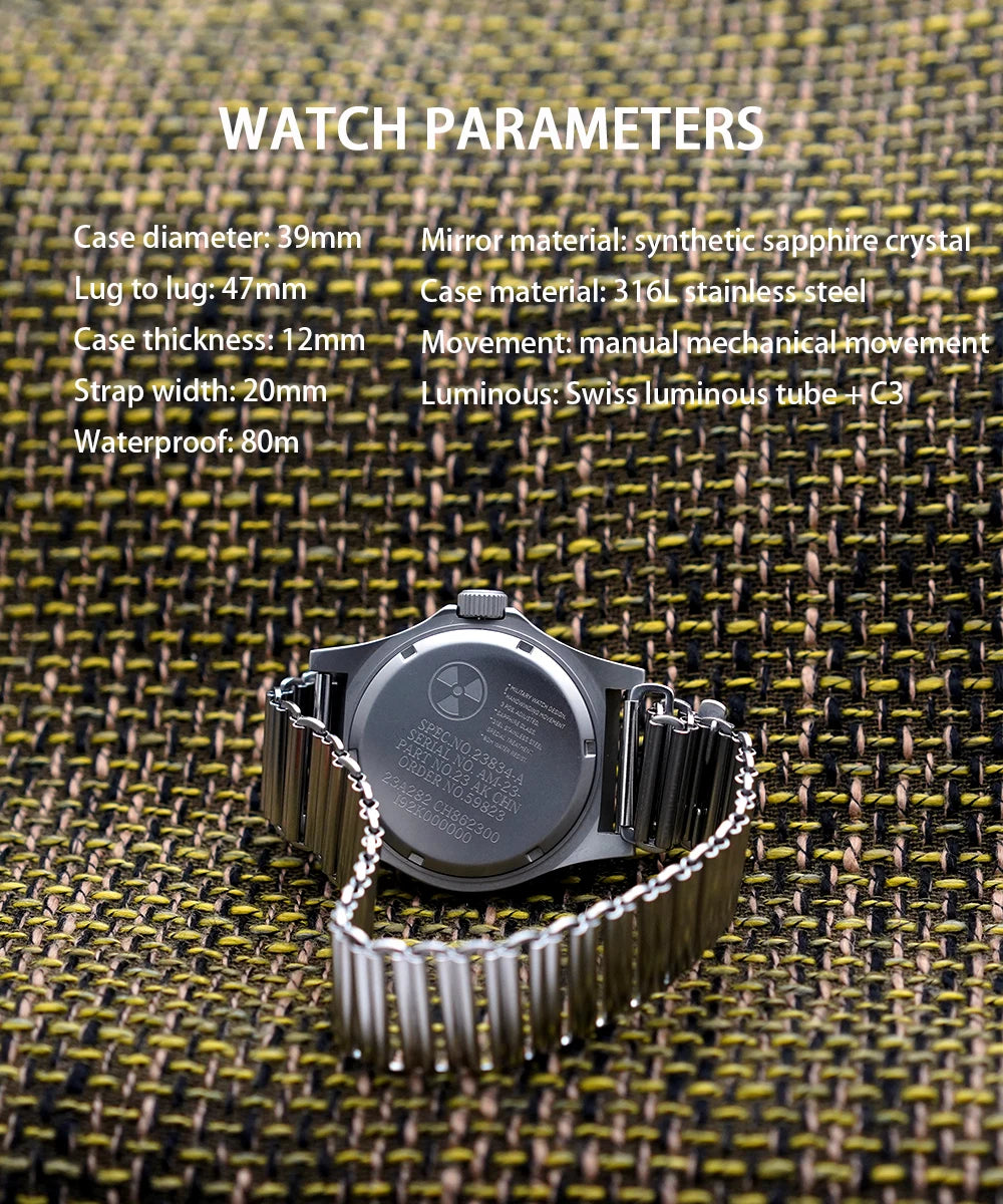 Tritium Watch Merkur Vintage Watch British Military Field Watch