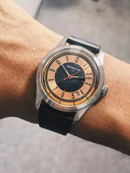 Merkur Salmon Sectors Dial Watch